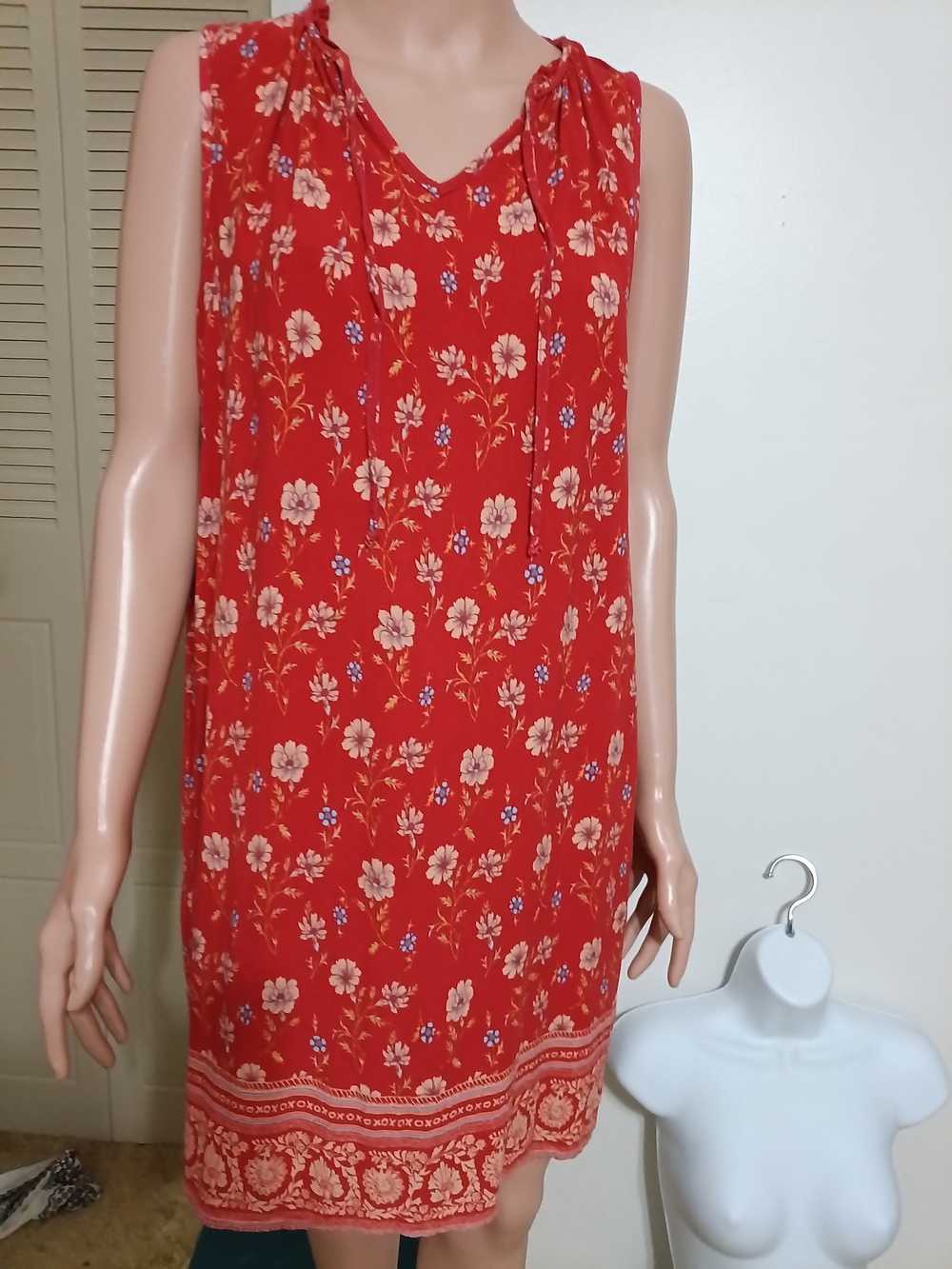 Xhilaration Red Floral Midi Dress
